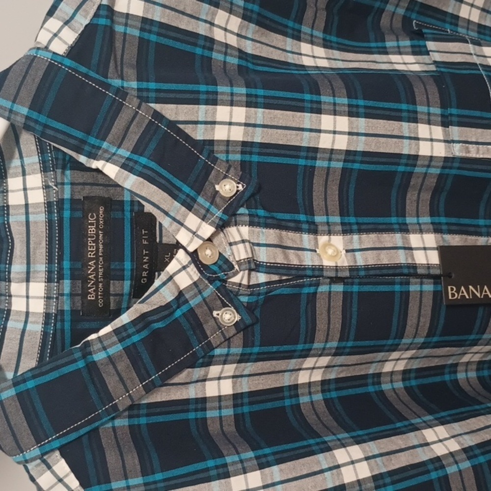 Banana Republic Cotton Stretch Pinpoint Oxford